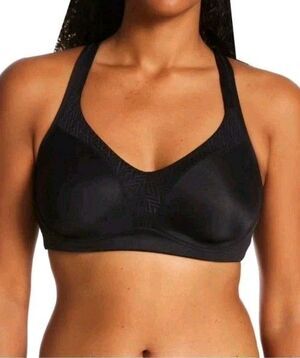 Playtex 18 Hour Bounce Control #4699 Wirefree Bra Black Size 38D Convertible